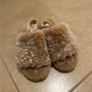 *NEW* Women UGG Fluff Yeah Shearling Slingback Slippers Size 6